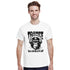 Man in white T-shirt with Trance Gorilla graphic, gorilla wearing headphones and bold text.