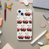 Cherries pattern slim protective iPhone case for iPhone 13–16, transparent frosty finish