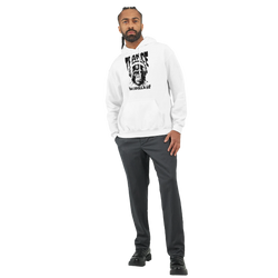 Trance Gorilla men's graphic hoodie in white with gorilla print, soft cotton blend, sizes S-XL