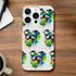 Chill Dog tough protective iPhone case for 16/15/14/13 with wraparound print of sunglasses-wearing dogs and green popsicles.