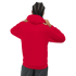 Back view of a man wearing red Men's Grizzly Bear Hoodie Soft Cotton Blend in White Red Blue Grey, sizes S-XL.