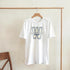 Washington University women's graphic T-shirt in white with blue W graphic; soft cotton blend, sizes S–XL.