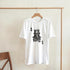 White cotton-blend King men's graphic T-shirt featuring a skull-faced king with a crown in black print.