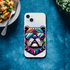 Slim transparent Bull Dog protective phone case with vibrant bulldog design wearing sunglasses for iPhone 13–16