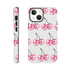 Glitter pink cherry wraparound print tough protective case with dual-layer protection for iPhone 16-13.