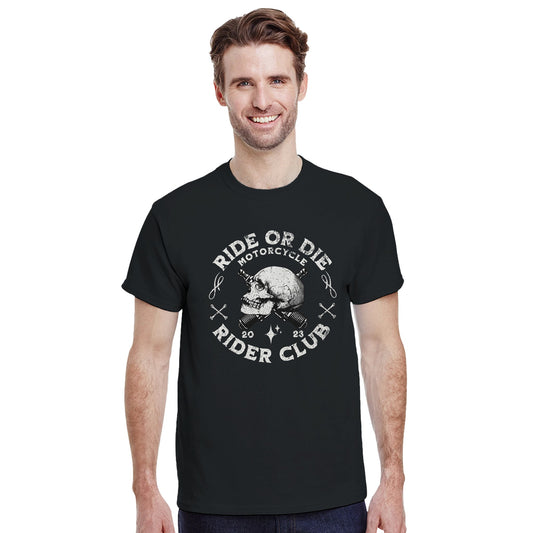 Urban Palm Trees️
 Men's Motorcycle Club Graphic T-Shirt - Soft Cotton Blend Tee in Yellow, Blue, Yellow, Grey, Orange, Green, Red, Black | Sizes S-5XL