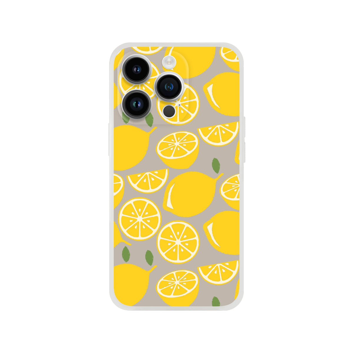 Cute lemon fruit iPhone case for 13-16 featuring a bright citrus print with a smooth matte finish.