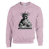DJ Club Men's Graphic Sweatshirt with Statue of Liberty DJ graphic wearing headphones on pink hoodie.
