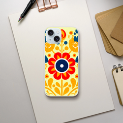 Vintage Floral iPhone Case (13-16) with retro aesthetic, slim matte finish, TPU protection.
