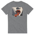 Pop Art Lips women's graphic tee with cherries in mouth on heather gray cotton blend.