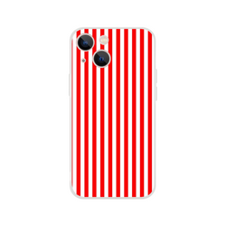 Red Stripe iPhone Case with minimalist retro vertical red-and-white stripes for iPhone 13-16.