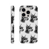 Gangster dog wraparound phone case for iPhone 13-16; dual-layer protection, glossy finish, dogs in sunglasses.