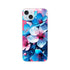 Blossom Floral iPhone case with pastel blue and pink flowers; slim TPU protective cover for iPhone 16, 15, 14, 13