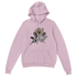 Pink women's hoodie with You Matter floral graphic, soft cotton blend, front pocket and drawstring hood.