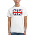 White men's graphic T-shirt with Union Jack flag and Make Britain Great Again slogan.