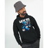 Men's Wanted Teddy Bear Hoodie in black with blue teddy bear graphic and WANTED text