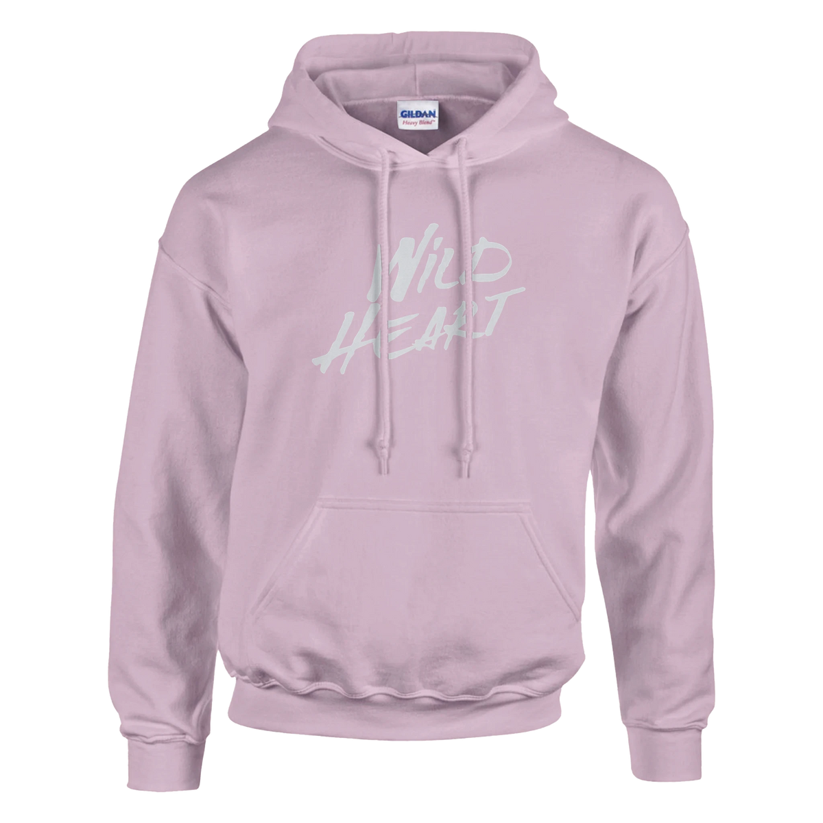 Cute Wild Heart Hoodie, pastel pink women's hoodie with bold slogan graphic.