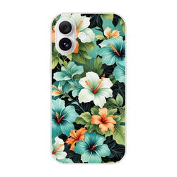 Tropical hibiscus floral iPhone case for 13–16 with a long-lasting print on a slim matte shell.