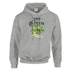 Gray Lemon Women’s Hoodie cotton-blend pullover with lemon graphic, ultra-soft comfort, sizes S-XL.