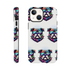 Colorful bulldog head wearing sunglasses pattern on wraparound phone case for iPhone 16-13