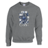 Gray women's graphic sweatshirt with blue floral design and 'It's OK Not to Be OK' text.