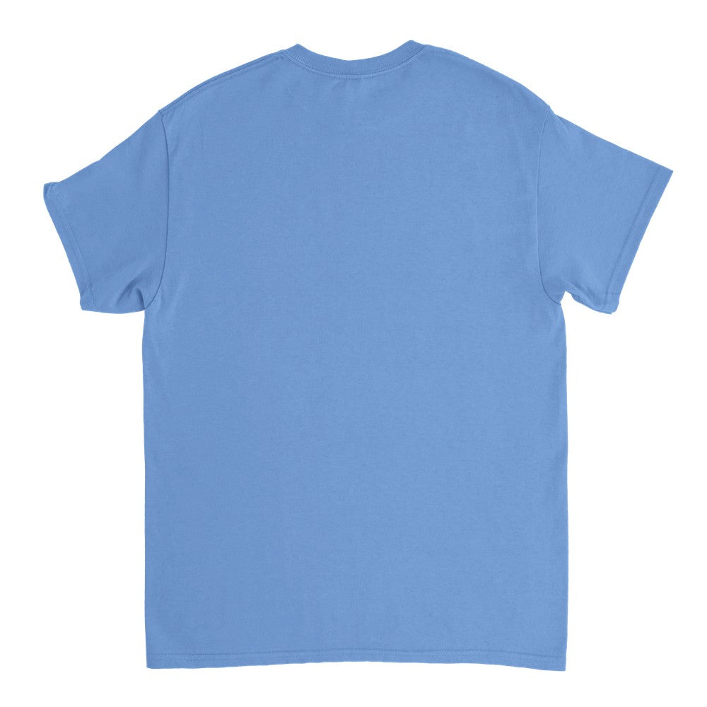 Back view of blue cotton-blend Retro Gamer men's graphic T-shirt.