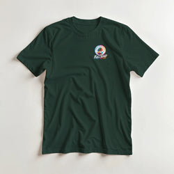 Dark green graphic tee featuring colorful Urban Palm Trees and Full Send chest logo for modified car culture enthusiasts.