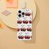 Cherries pattern slim protective phone case for iPhone 13–16, transparent frosty shell with clear texture