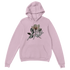 You Matter slogan hoodie with floral graphic on soft pink 50/50 cotton-poly blend, front pouch pocket