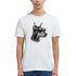 White Gangster Dog T Shirt featuring a dog wearing sunglasses and a chain necklace.