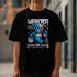 Black Teddy Bear Men's Graphic T-Shirt featuring a blue bear with money bags and the Dead or Alive slogan.