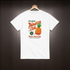 White t-shirt with Pineco Club graphic on a wooden hanger against a dark background