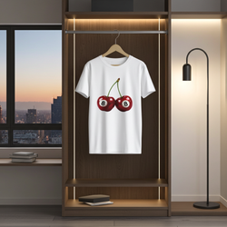 Retro Cherry T-Shirt for Women – Cute Y2K Summer Tee