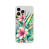 Exotic flowers tropical iPhone case, slim protective cover with hibiscus and lush leaves for iPhone 16/15/14/13.
