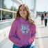 Washington University women's pink cotton-blend hoodie with large W logo, cozy pullover for daily wear, sizes S-XL.