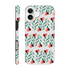 Floral wraparound tough case for iPhone 16/15/14/13 with dual-layer protection and glossy finish