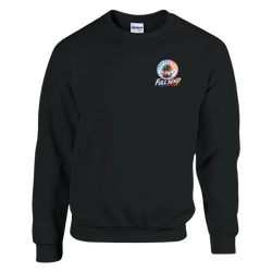 Black Low Life Car Sweatshirt featuring a colorful Urban Palm Trees Full Send graphic on the chest for petrolheads.