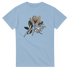 Light blue You Matter slogan graphic tee, soft cotton blend with magnolia bloom.