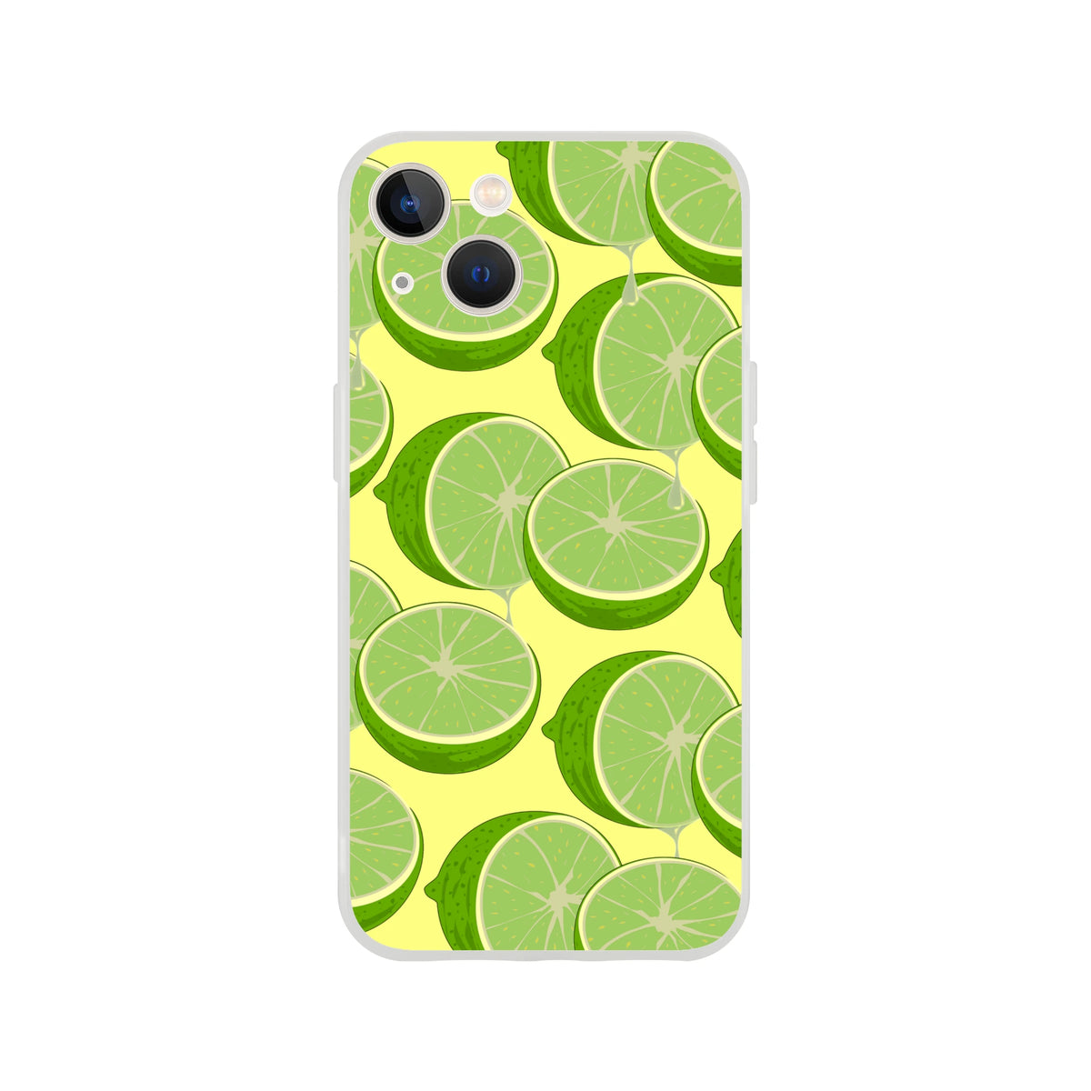 Cute lime slice iPhone case for 13-16 with slim, flexible shell and matte finish.