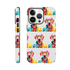 Gent Dog dual-layer protective iPhone case with wraparound colorful dog print and glossy finish for iPhone 16–13.