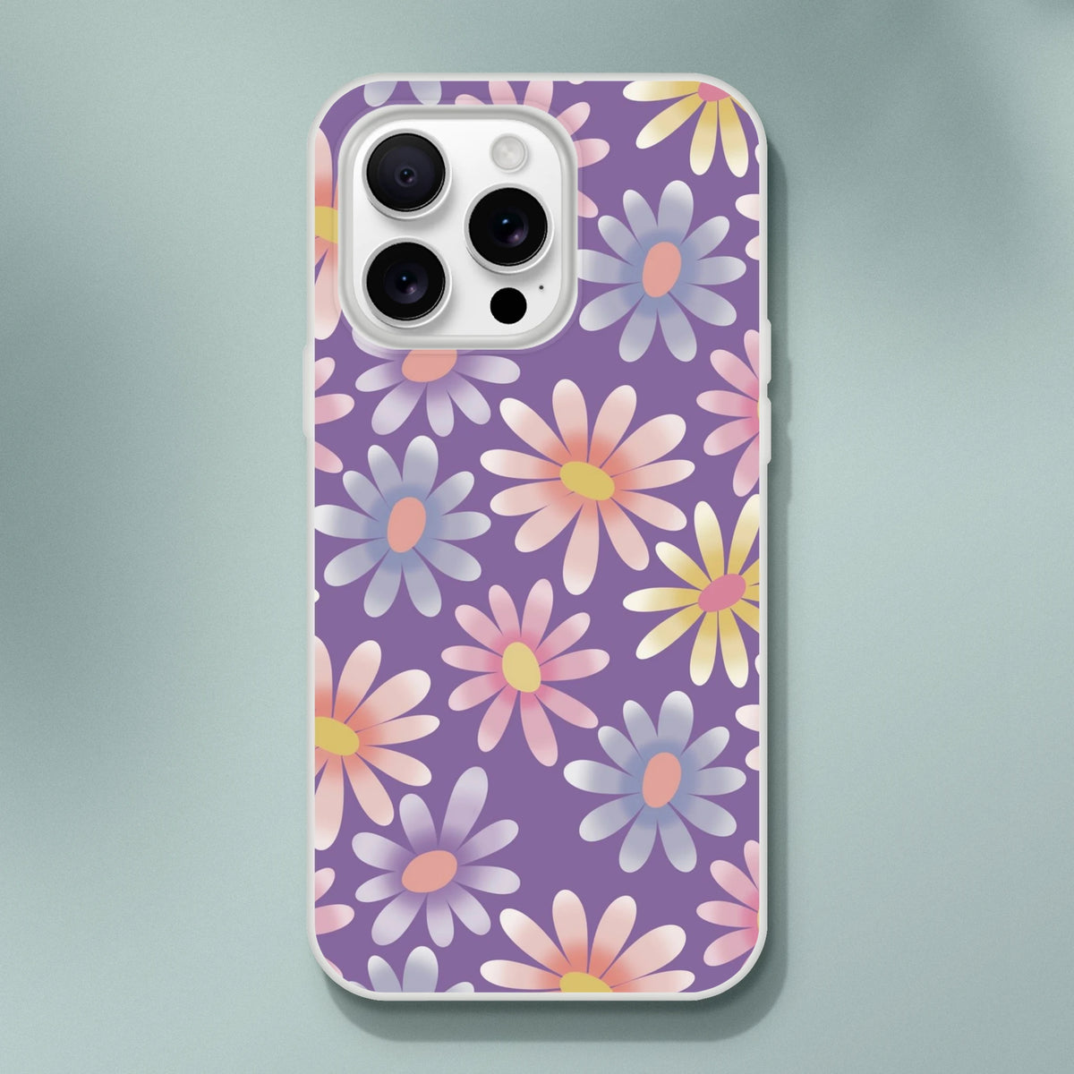 Retro Pastel daisy iPhone Case (13-16) Cute Floral Aesthetic Phone Cover