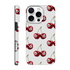 Lucky Cherries tough dual-layer iPhone case with cherry pattern, glossy wraparound print for iPhone 16/15/14/13