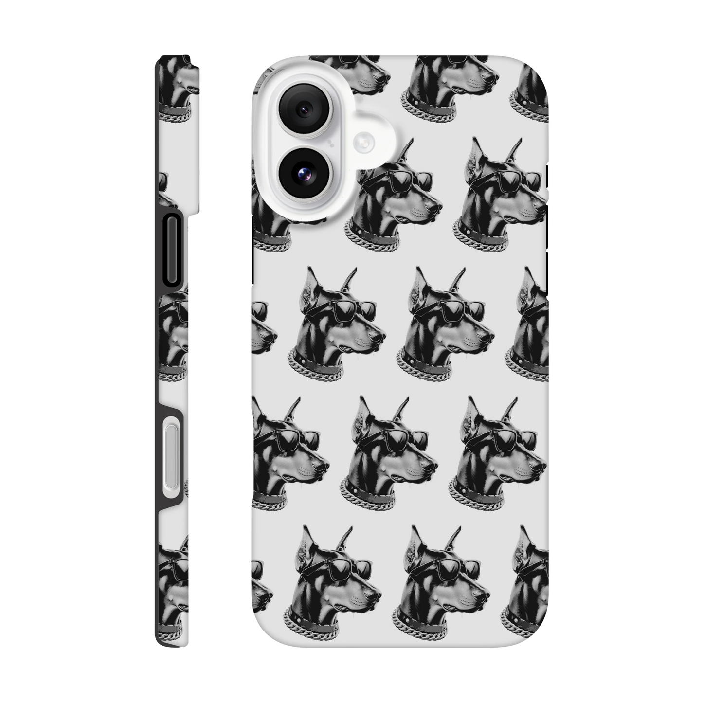 Gangster dog wraparound print tough protective case for iPhone 16-15-14-13