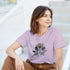 You Matter Slogan T Shirt, Women’s Graphic Tee in lavender with floral graphic on soft cotton blend.