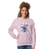 Light pink women's graphic sweatshirt with blue floral art and 'It's OK Not to Be OK' text.