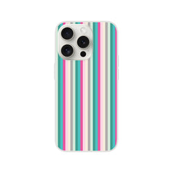 Pastel stripe iPhone case for 13-16, colorful aesthetic cover with bold stripes.