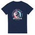 Navy USA Independence Day graphic tee featuring Statue of Liberty and America text, soft cotton blend.