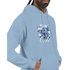 Light blue cotton-blend hoodie with 'It's OK Not To Be OK' slogan, front pouch pocket, drawstring hood.