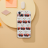 Cherries pattern slim protective iPhone case for iPhone 13-16 with transparent background and glossy cherries