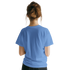 Back view of a woman wearing a blue Cute Rare Find T-Shirt Retro Slogan Top For Women.